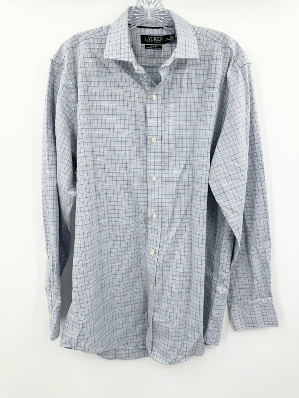 Lauren Ralph Lauren Black Label Shirt Button Up Long Sleeve Men's Blue Plaid 16
